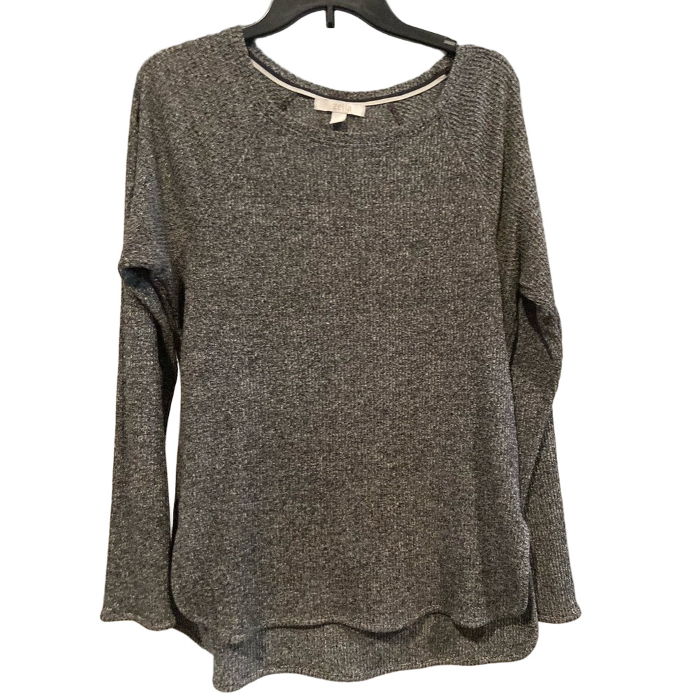 Zella~Athleisure~Ribbed Knit~High-Low Hem~Pullover~Sweater~Thumb Hole~Size XL